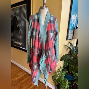 matilda jane plaid cardigan sweater